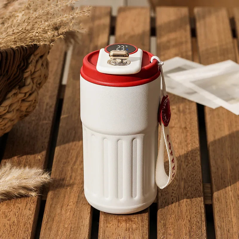 Intelligent Digital LED Temperature Display Coffee Cup Stainless Steel Thermo Bottle Keeps Cold and Heat Thermal Mug Sports Cup
