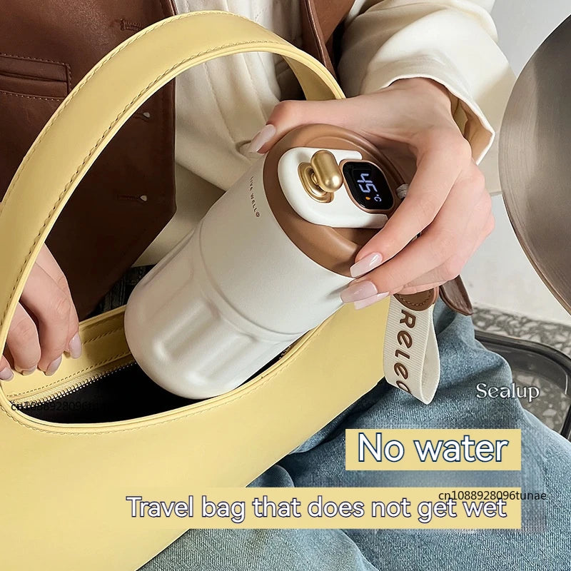 Intelligent Digital LED Temperature Display Coffee Cup Stainless Steel Thermo Bottle Keeps Cold and Heat Thermal Mug Sports Cup